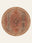 Rustic Heriz washable rug, round shape, top view