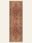 Rustic Heriz washable rug, runner shape, top view