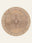 Antique Sand washable rug, round shape, top view