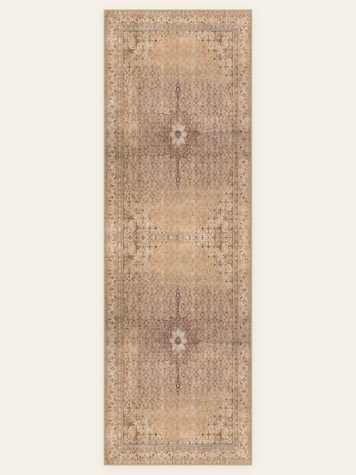 Tapis de couloir lavable Antique Sand, vu de dessus