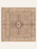 Tapis lavable Antique Sand, forme carrée, vu de dessus