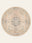 Porcelain Bloom washable rug, round shape, top view