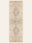 Porcelain Bloom washable rug, runner shape, top view