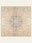 Porcelain Bloom washable rug, square shape, top view