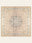Porcelain Bloom washable rug, square shape, top view
