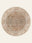 Walnut Garden washable rug, round shape, top view