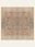 Walnut Garden washable rug, square shape, top view