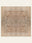 Walnut Garden washable rug, square shape, top view