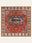 Serapi Flame washable rug, square shape, top view
