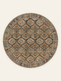 Waschbarer Teppich Honeycomb Tribe, runde Form, Draufsicht