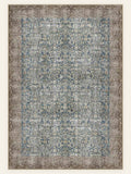 Slate Garden washable rug, rectangle shape, top view