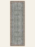 Slate Garden washable rug, runner shape, top view
