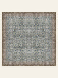 Tapis lavable Slate Garden, forme carrée, vu de dessus