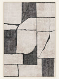 Modernist Blocks washable rug, rectangle shape, top view