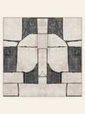 Waschbarer Teppich Modernist Blocks, quadratische Form, Draufsicht