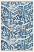 Pacific Waves washable rug, rectangle shape, top view