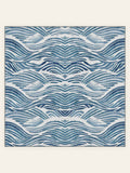 Tapis lavable Pacific Waves, forme carrée, vu de dessus