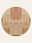 Gabbeh Trail washable rug, round shape, top view