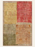 Gabbeh Harvest washable rug, rectangle shape, top view