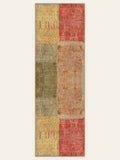 Gabbeh Harvest washable rug, runner shape, top view