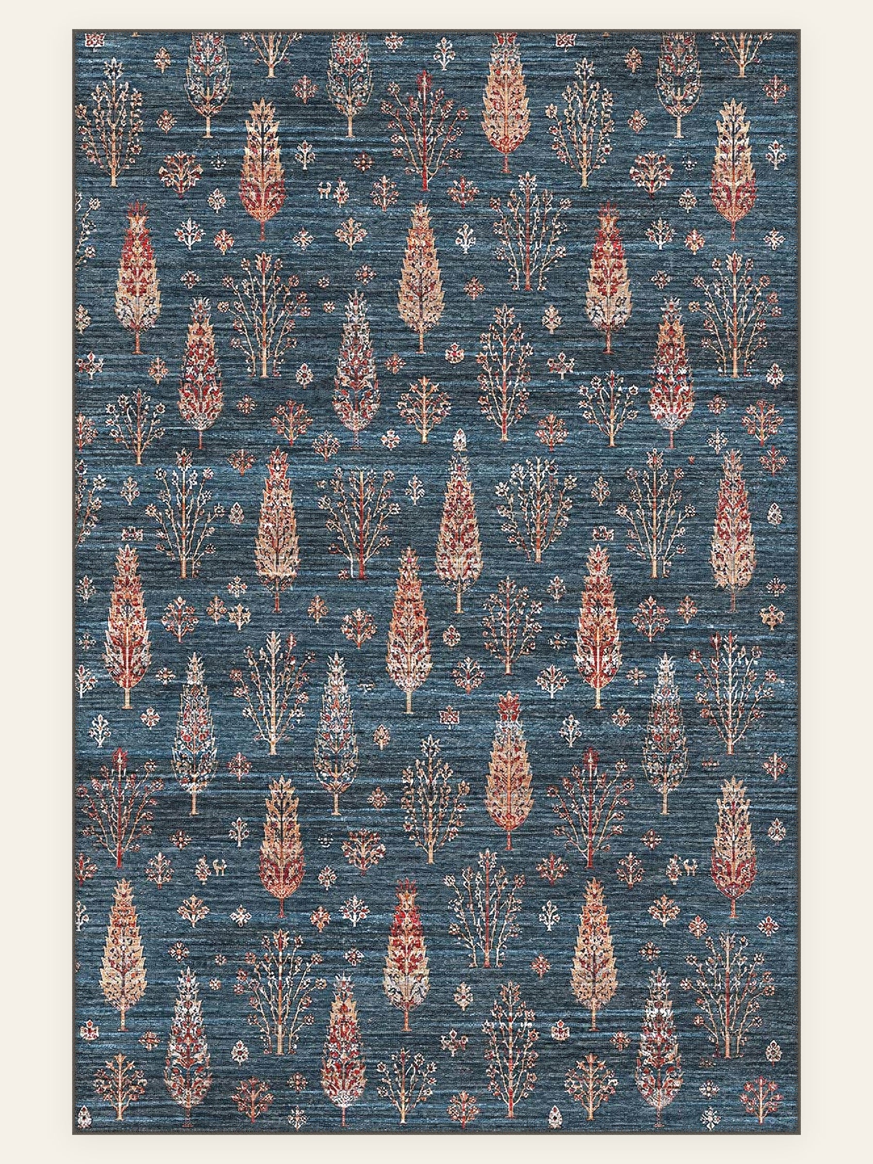 Cypress Night washable rug, rectangle shape, top view