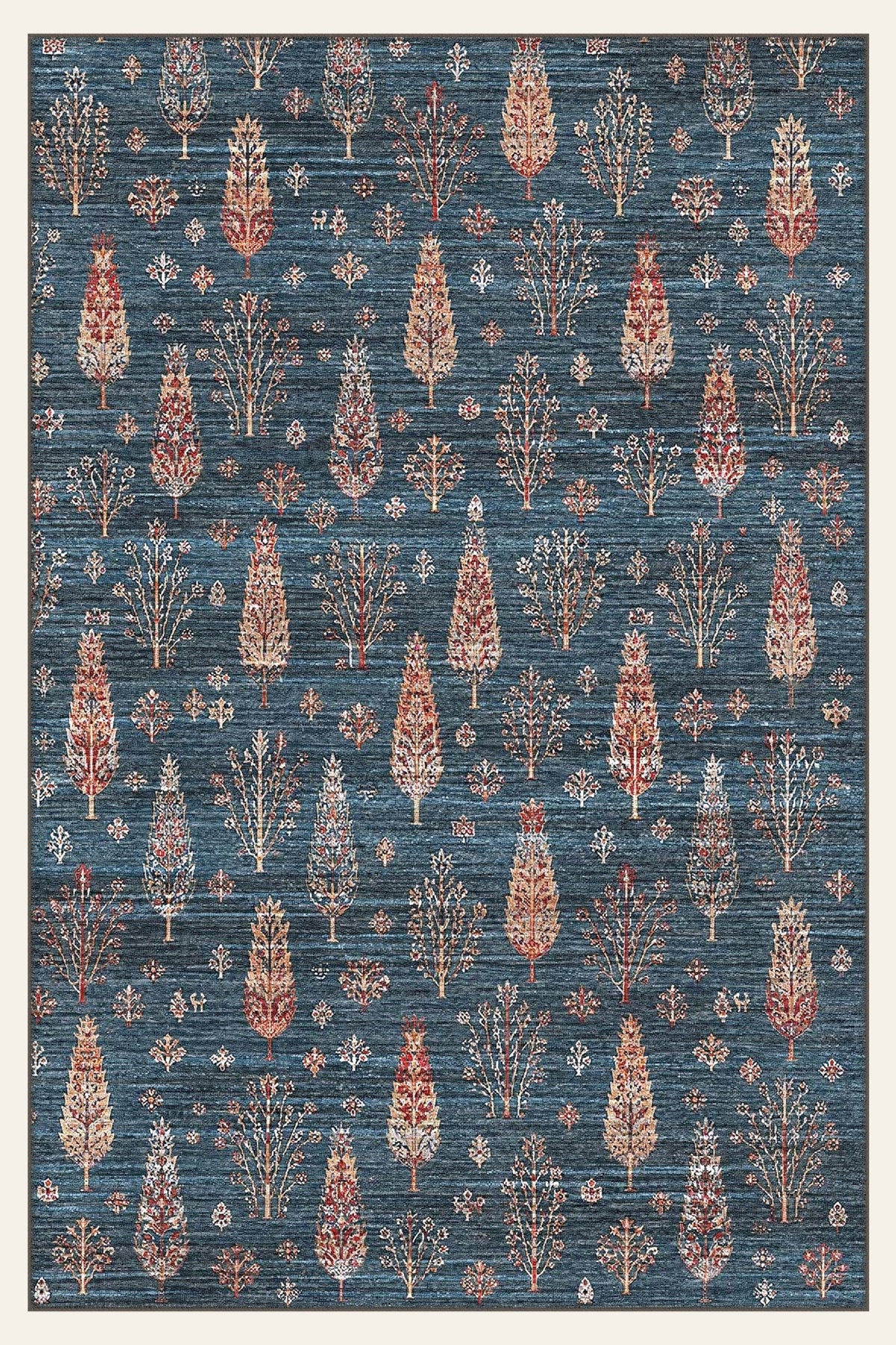 Cypress Night washable rug, rectangle shape, top view
