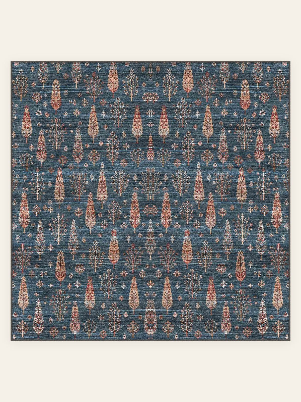 Cypress Night washable rug, square shape, top view
