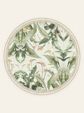 Orchid Grove washable rug, round shape, top view