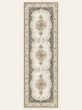 Kerman Pearl washable rug, runner shape, top view