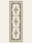 Kerman Pearl washable rug, runner shape, top view