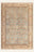 Apricot Herati washable rug, rectangle shape, top view