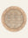 Apricot Herati washable rug, round shape, top view