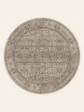 Mocha Fade washable rug, round shape, top view