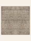 Tapis lavable Mocha Fade, forme carrée, vu de dessus