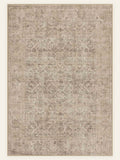 Taupe Medallion washable rug, rectangle shape, top view