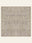 Taupe Medallion washable rug, square shape, top view