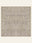 Taupe Medallion washable rug, square shape, top view