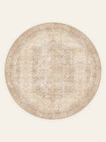 Blush Antique washable rug, round shape, top view