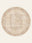 Blush Antique washable rug, round shape, top view