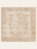 Alfombra lavable Blush Antique, forma cuadrada, vista superior