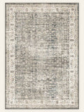 Silver Relic washable rug, rectangle shape, top view