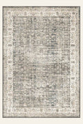 Silver Relic washable rug, rectangle shape, top view