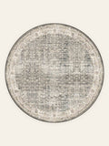 Silver Relic washable rug, round shape, top view