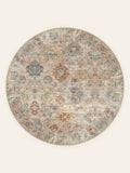 Pastel Anatolia washable rug, round shape, top view