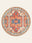 Serapi Crimson washable rug, round shape, top view
