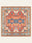 Serapi Crimson washable rug, square shape, top view