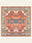 Serapi Crimson washable rug, square shape, top view