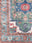 serapi forest washable rug, corner and edge close-up