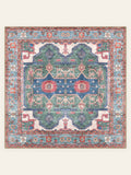 Serapi Forest washable rug, square shape, top view