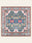 Serapi Forest washable rug, square shape, top view
